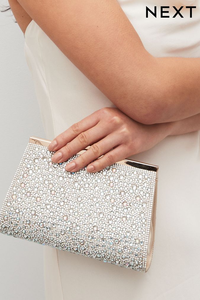Grey clutch sales