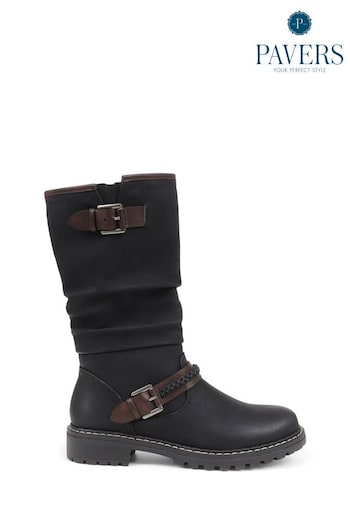 Buckle Mid Calf Boots (Q54403) | £48