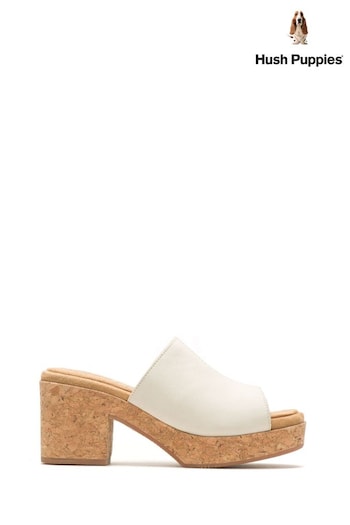 Hush Puppies Cream Poppy Slides (Q54413) | £95