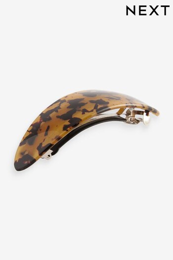 Tortoiseshell Brown Oval Barrette Hair Clip (Q54437) | £8.50