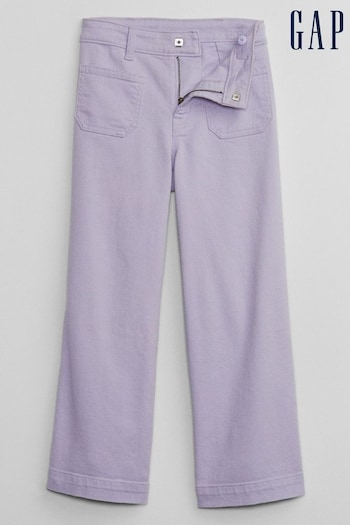 Gap Lilac Purple High Waisted Wide Leg Washwell Jeans (6-13yrs) (Q54445) | £25