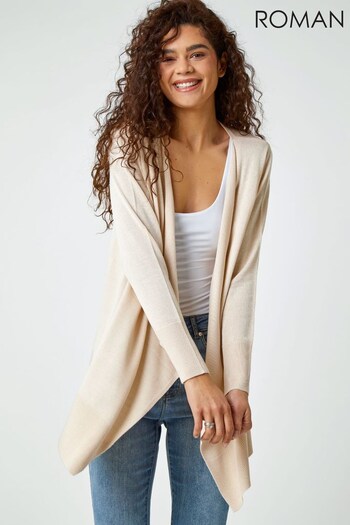Roman Natural Waterfall Front Knitted Cardigan (Q54463) | £30