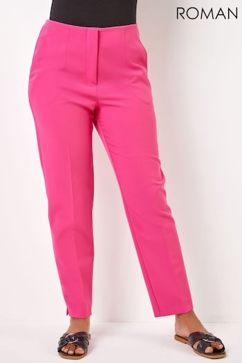 Roman Pink Petite Soft Jersey Tapered Trousers (Q54464) | £26