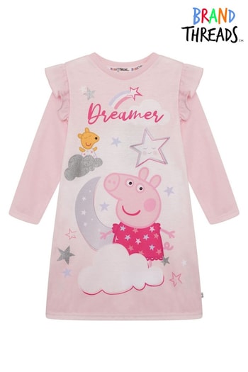 Brand Threads Pink Peppa Pig Girls Nightie (Q54644) | £14