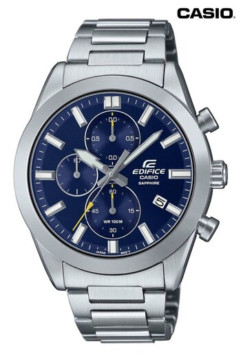 Casio Gents Silver Tone Sapphire Crystal 710 Series Edifice Watch (Q54882) | £169