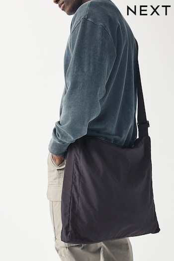 Black Nylon Messenger Bag (Q54970) | £32