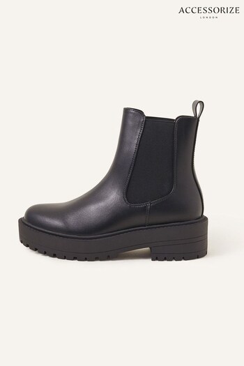 Accesorize Chunky Chelsea Black Vento Boots (Q55156) | £50