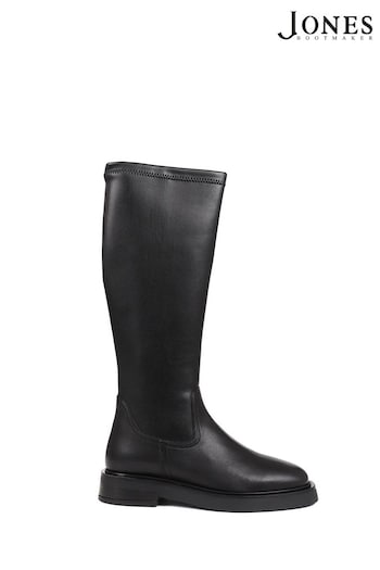 Jones Bootmaker Lauretta Leather Knee Black High Boots (Q55670) | £160