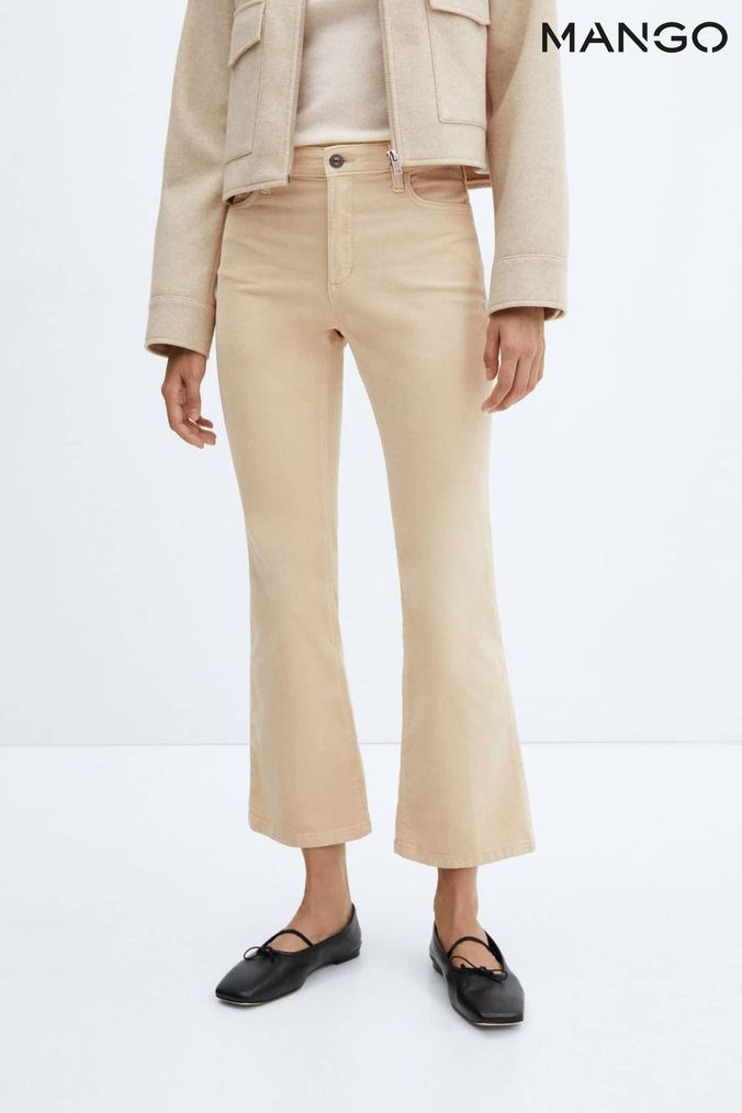 High waisted discount cropped flare pants