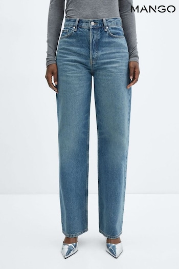 High Waisted Straight Leg Denim Jeans (Q55713) | £50