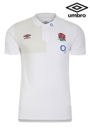 Umbro White England CVC Polo Shirt (O2) Jnr (Q55886) | £45