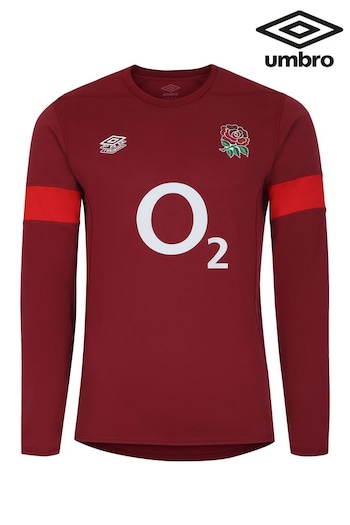 Umbro Red England Relaxed Training Rugby Long Sleeve Jersey (Q55917) | £60