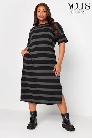Yours Curve Grey Oversized Midaxi T-Shirt Dress (Q56023) | £29
