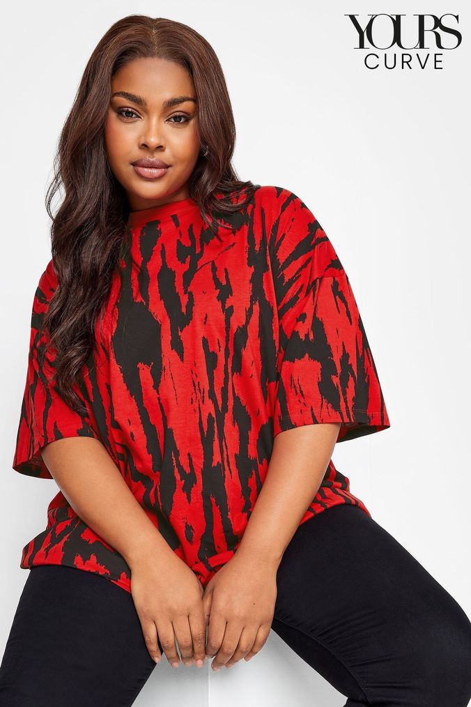 Black and red leopard new arrivals print top