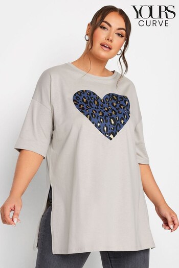 Yours Curve Natural Oversized T-Shirt (Q56046) | £20