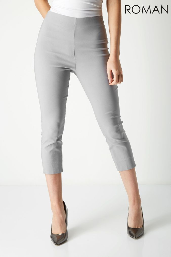 Buy Women s Grey Cropped Trousers Online Next UK