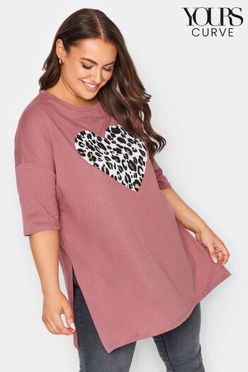 Yours Curve Pink Oversized T-Shirt (Q56090) | £22