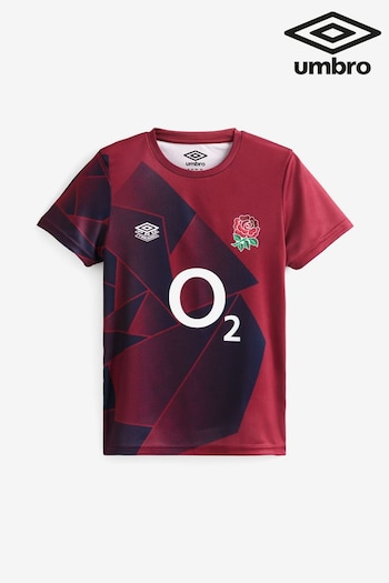 Umbro Red England Warm Up Rugby Shirt (Q56397) | £45