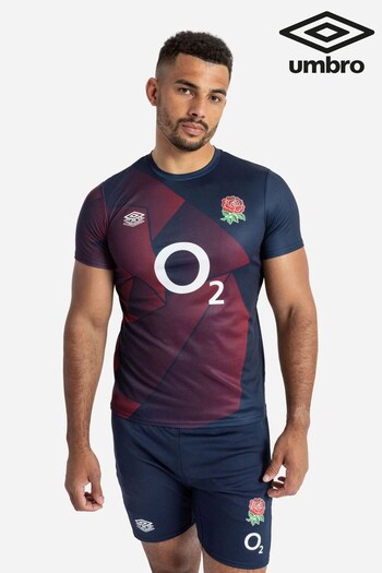 Umbro Blue Black England Warm Up Rugby Shirt (Q56426) | £55