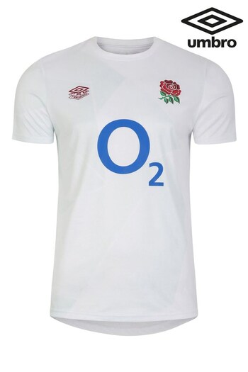 Umbro White Blue England Warm Up Rugby Shirt (Q56437) | £45