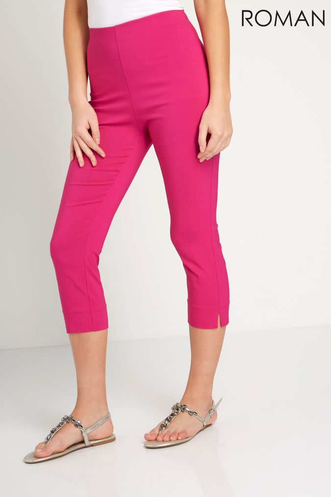 Buy Women s Pink Cropped Trousers Online Next UK