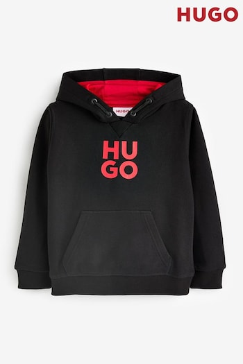 HUGO Black Logo Hoodie (Q56907) | £83 - £93