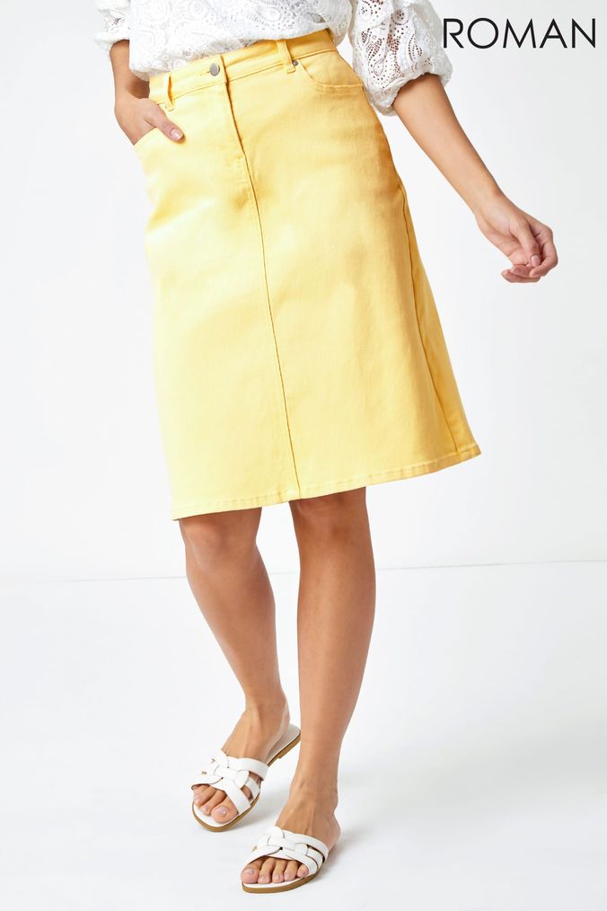 Matching yellow denim hotsell skirt and jacket