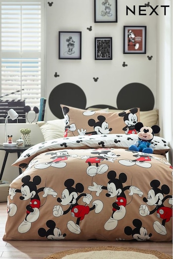 Mickey Mouse 100% Cotton Duvet Cover and Pillowcase Set (Q57156) | £25 - £37