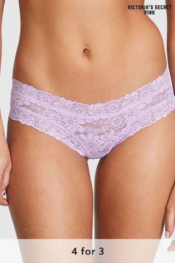 Victoria's Secret PINK Pastel Lilac Purple Infinity Lace Cheeky Knickers (Q57399) | £9