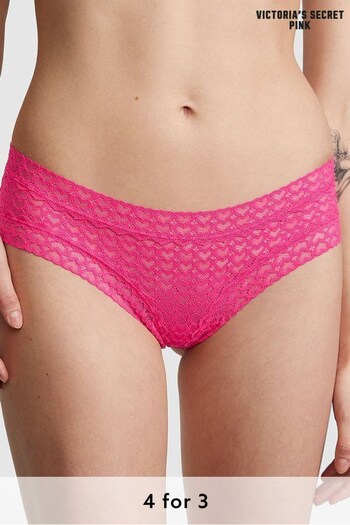 Victoria's Secret PINK Pink Bubble Heart Lace Cheeky Knickers (Q57401) | £9