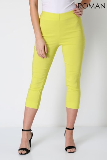 Roman Yellow Cropped Stretch Trousers (Q57472) | £24