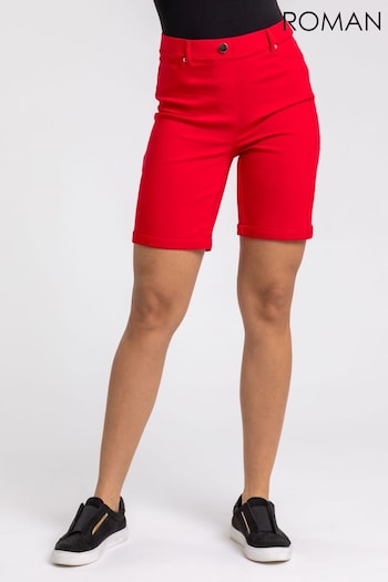 Roman Red Turned Hem Stretch Shorts (Q57492) | £22