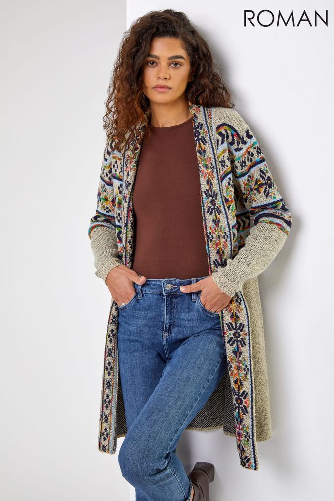 Ladies printed store cardigans