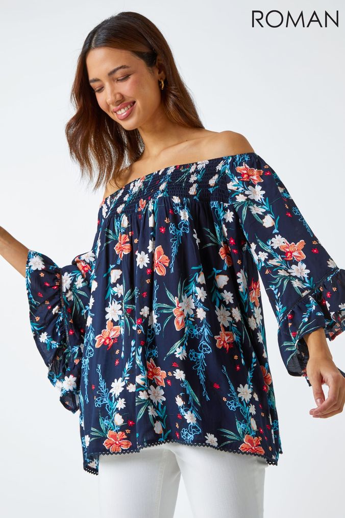 Oversized top bardot top