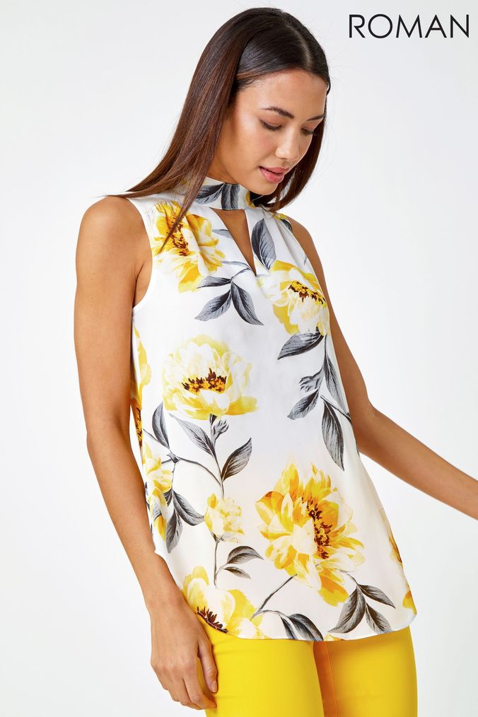 Buy Women s Yellow Sleeveless Tops Online Next UK