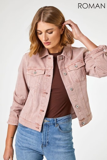 Roman Pink Classic Washed Denim Jacket (Q58283) | £32