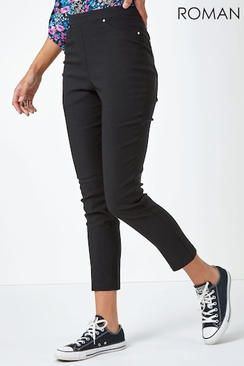 Roman Black Stretch Jeans (Q58359) | £26