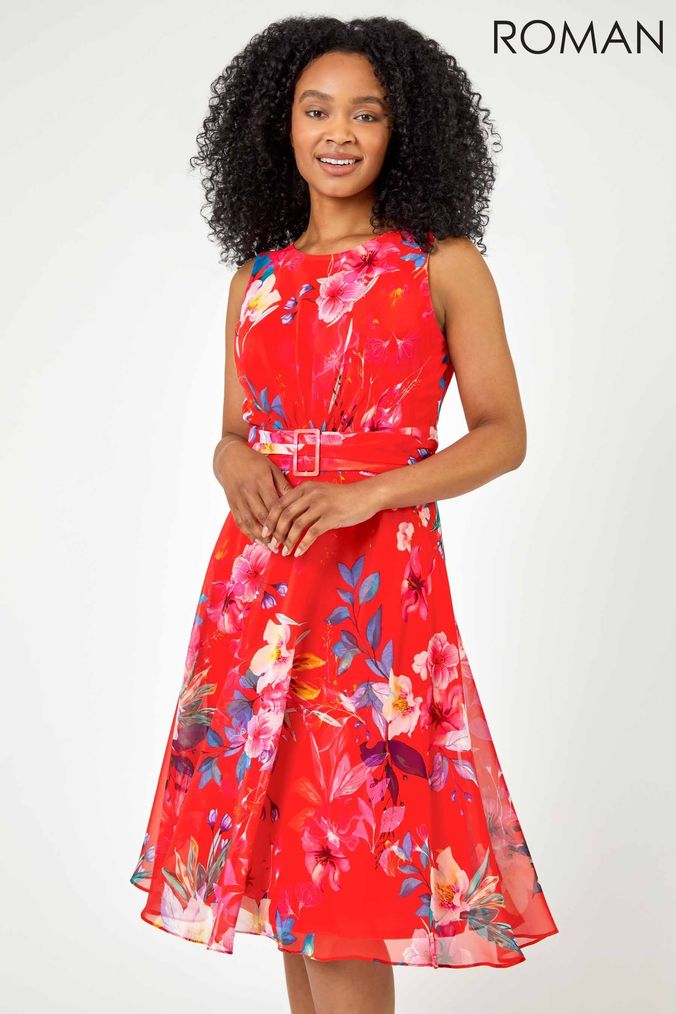 Buy Women s Red Petite Sleeveless Dresses Online Next UK