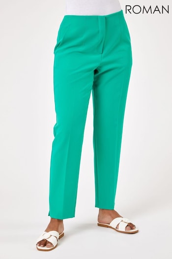 Roman Green Petite Soft Jersey Tapered Trousers (Q59006) | £26