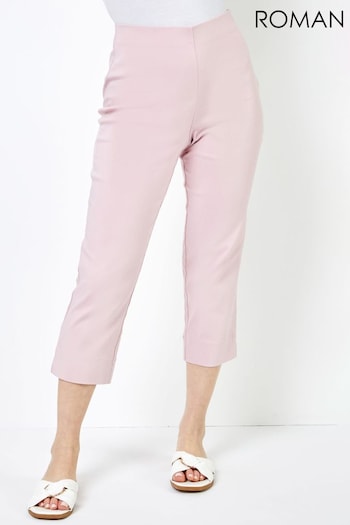 Roman Pink Petite Cropped Stretch Trousers (Q59106) | £24