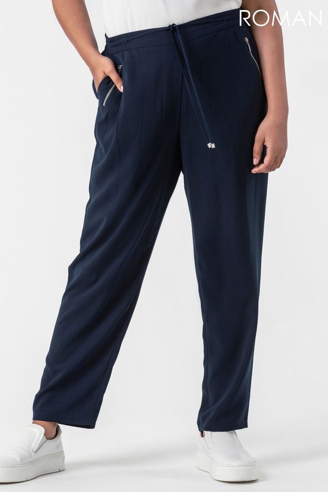 Buy Women s Blue High Waisted Joggers Online Next UK