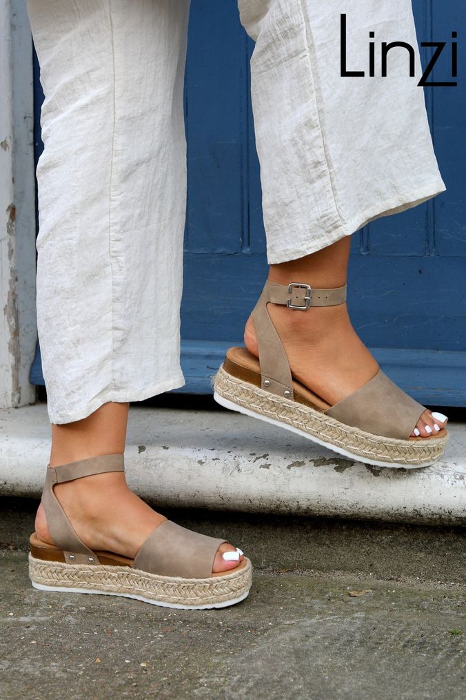 Soda topic tan clearance womens espadrille flatform sandals