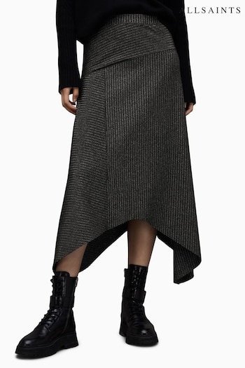 AllSaints Grey Gia Sparkle Skirt (Q59699) | £79