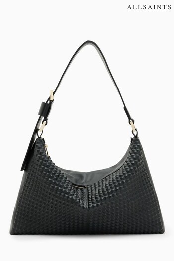 AllSaints Edbury Stud Shoulder Black Bag (Q59722) | £269