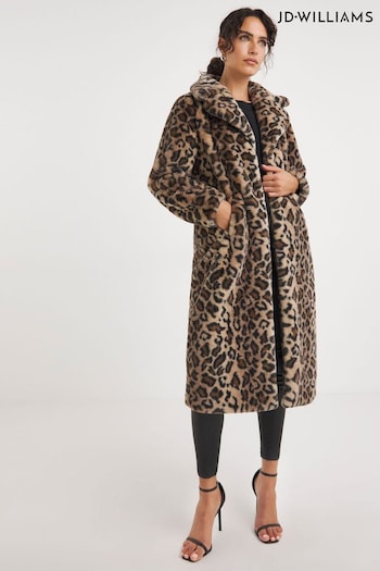 JD Williams Animal Leopard Faux Fur Coat (Q59786) | £80