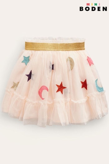 Boden Pink Tulle Appliqué Skirt (Q59809) | £37 - £42