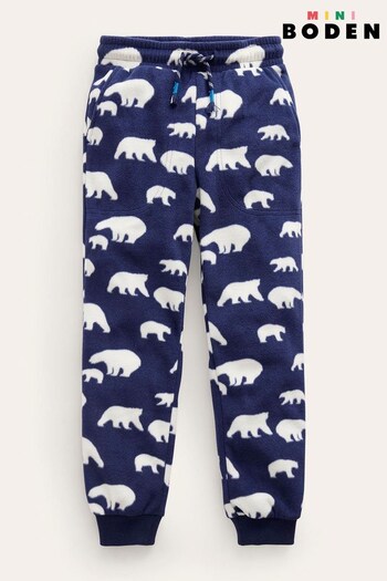 Boden Blue Printed Polar Bear Fleece Joggers (Q59821) | £23 - £27