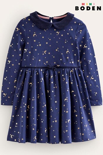 Boden Blue Collared Twirly Dress (Q59852) | £29 - £34