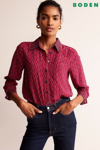 Boden Pink Sienna Silk Shirt (Q59891) | £140