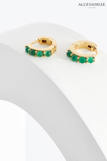 14ct Gold-Plated Birthstone Hoops (Q59895) | £18